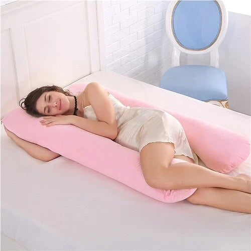 HerPillow Pregnancy Pillow Bedding Full Body Pillow for Pregnant Women Comfortable U-Shape Cushion Long Side Sleeping Support Pillows