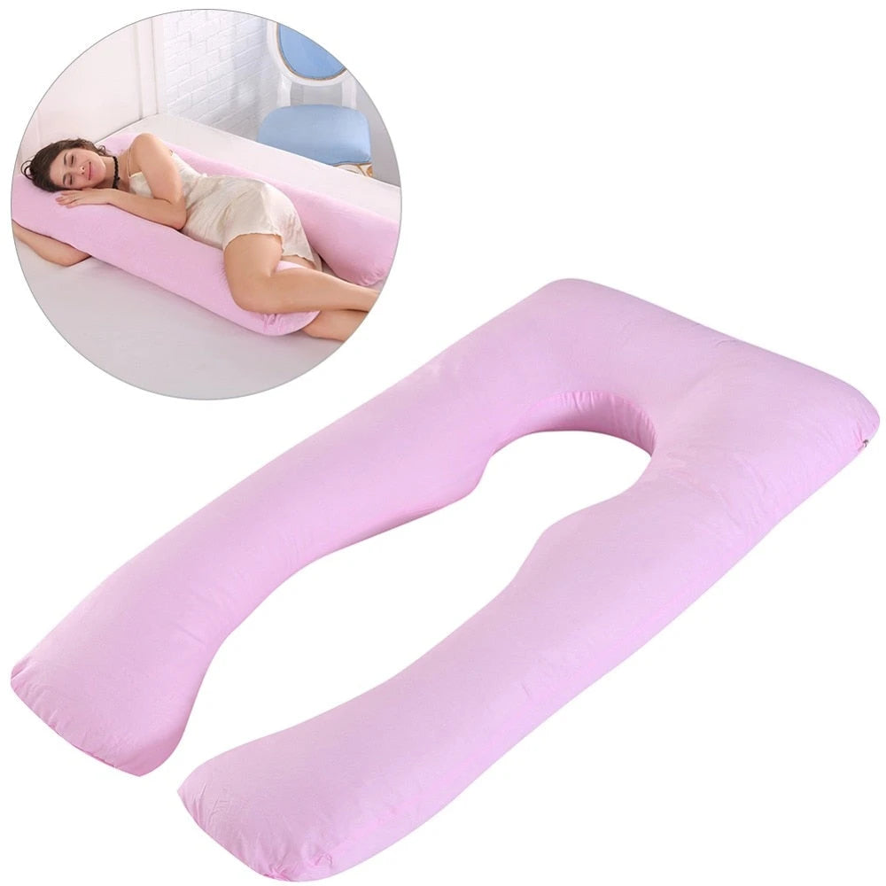 HerPillow Pregnancy Pillow Bedding Full Body Pillow for Pregnant Women Comfortable U-Shape Cushion Long Side Sleeping Support Pillows