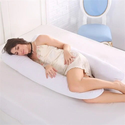 HerPillow Pregnancy Pillow Bedding Full Body Pillow for Pregnant Women Comfortable U-Shape Cushion Long Side Sleeping Support Pillows