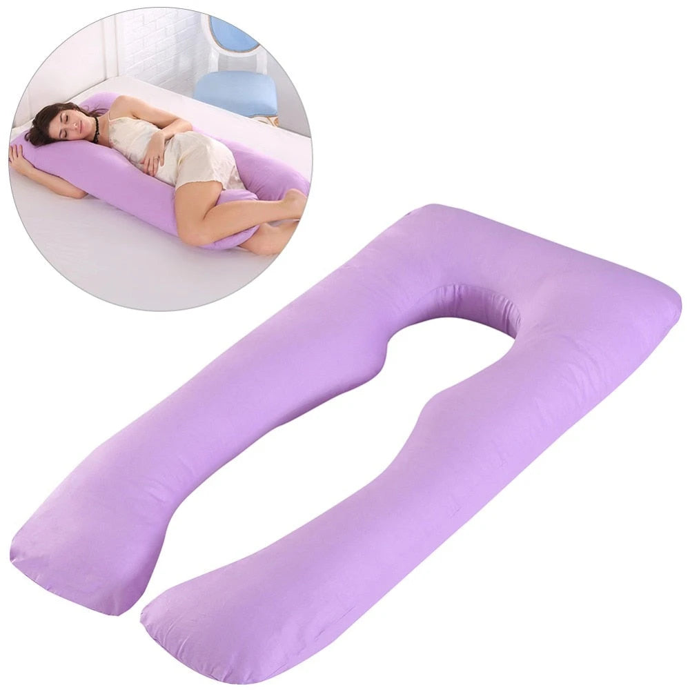 HerPillow Pregnancy Pillow Bedding Full Body Pillow for Pregnant Women Comfortable U-Shape Cushion Long Side Sleeping Support Pillows