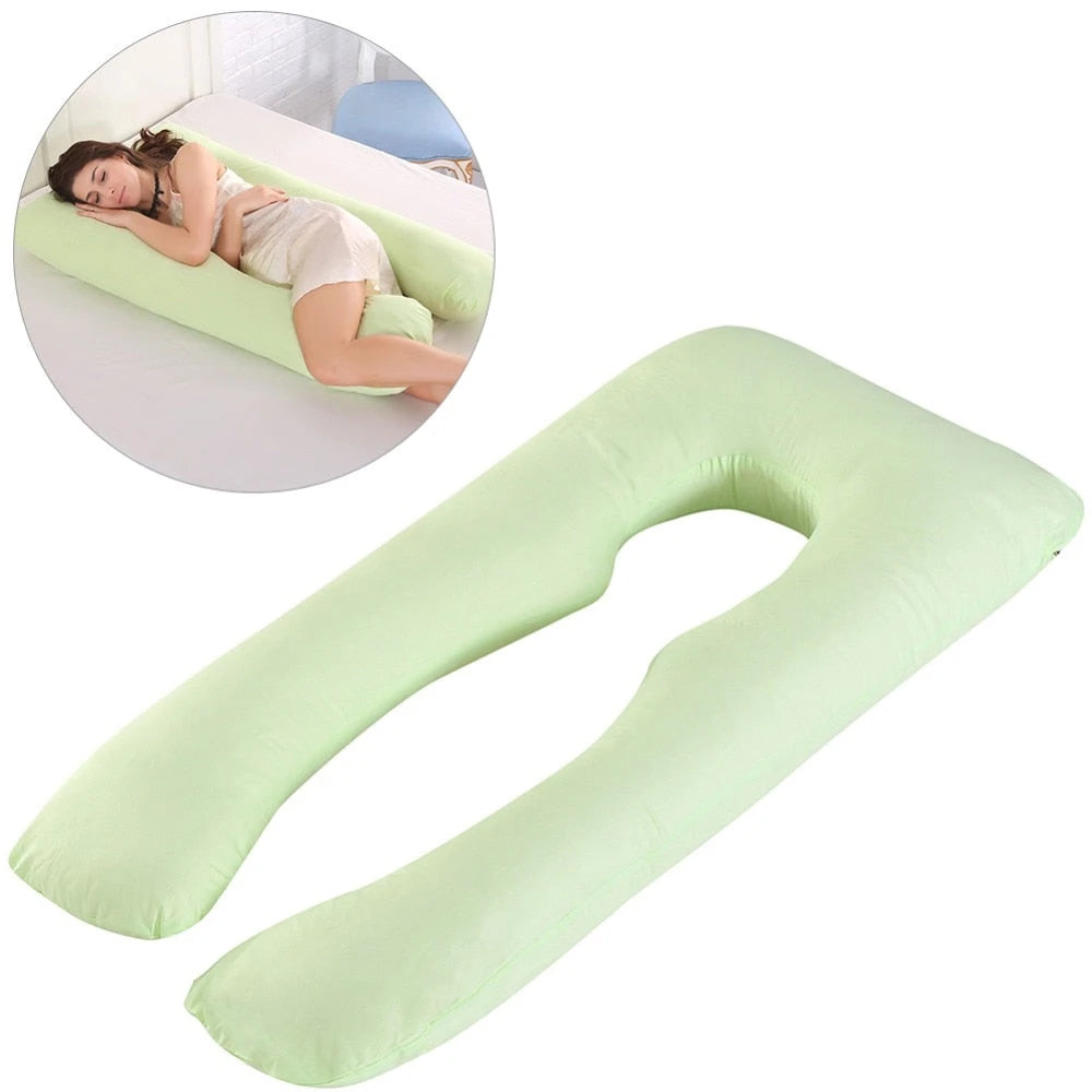 HerPillow Pregnancy Pillow Bedding Full Body Pillow for Pregnant Women Comfortable U-Shape Cushion Long Side Sleeping Support Pillows