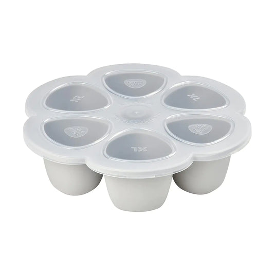 HerPillow Multiportions Premium Quality Silicone Baby Food Freezer Tray with Clip On Lid Baby Food Storage Container Ice Cube Tray Maker for Homemade Food
