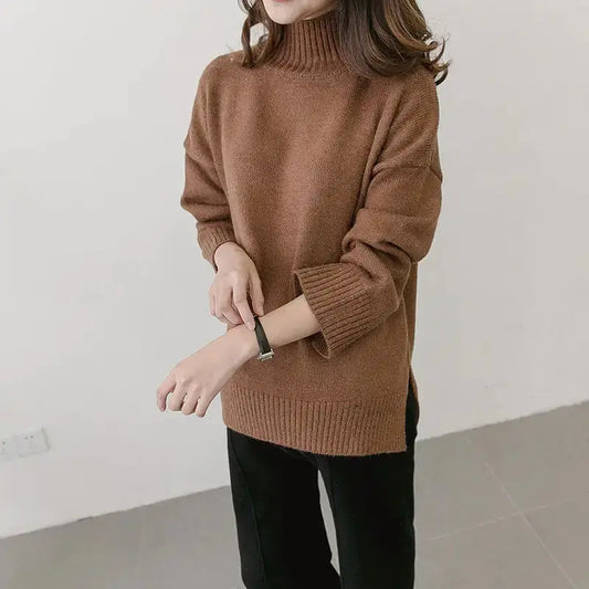HerPillow Winter Maternity Loose Turtleneck Sweater HerPillow.store