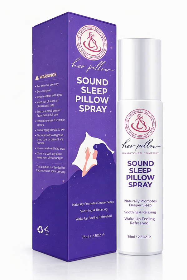 Sound sleep pillow spray with packaging on a white background