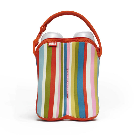 HerPillow Bottle Buddy Two Bottle Tote in Baby Pink Stripe HerPillow.store