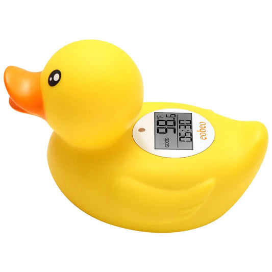 HerPillow Duck Baby Bath Thermometer - Instant Read Safety Bath Thermometer with Water Temperature Alerts & Bath Time Timer - Floating Bath Toy & Digital Room Thermometer - Essential Must-Have for Newborn HerPillow.store