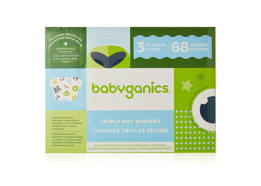 Babyganics Diapers Size 3 68 ct Babyganics Ultra Absorbent Diapers