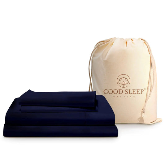 HerPillow Pc Navy Blue California King Sheet Sets 1000 TC Egyptian Cotton Cal King Sheet Set for California King Bed Set 16 Inch Deep Pocket Cal King Bed Sheets - 1 Fitted Sheet1 Flat Sheet & 2 Pillow Case HerPillow.store