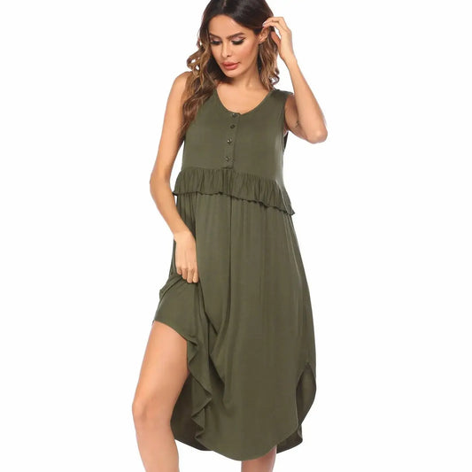 Casual Rayon Modal Nightdress for Pregnant Women HerPillow.store