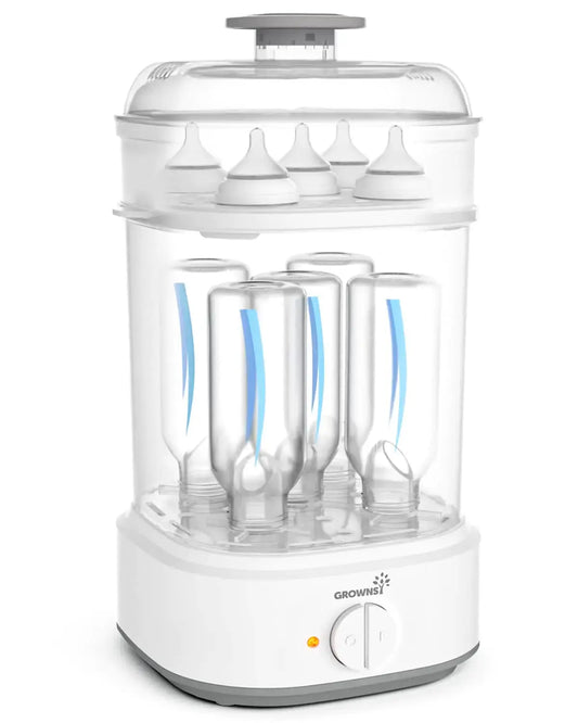 HerPillow Bottle Sterilizer Baby Bottle Steam Sterilizer Electric Baby Bottle Sanitizer with Timer for Baby Bottles Pacifiers Pump Parts HerPillow.store