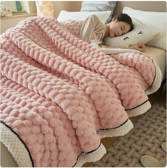 HerPillow Co. Winter Coral Flannel Thermal Blanket