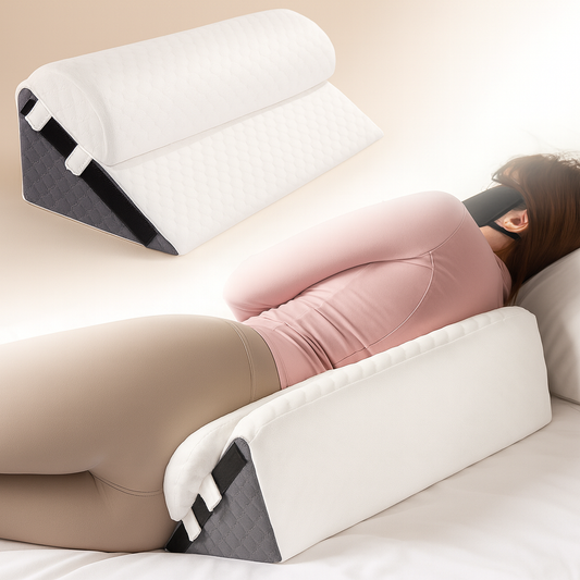 HerPillow® Adjustable Side Wedge Pillow – Memory Foam Support for Pregnancy & Back Pain Relief