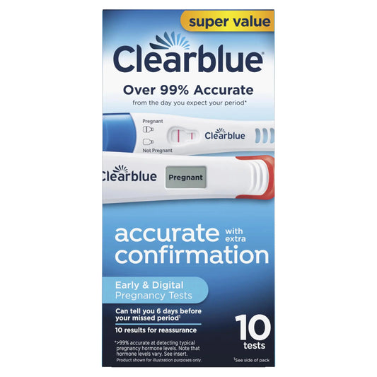 Clearblue Early Pregnancy Test Kit at-Home Pregnancy Test Kit for Women hCG Hormone Pregnancy Tests with Easy-to-Read Results 10 Tests HerPillow.store