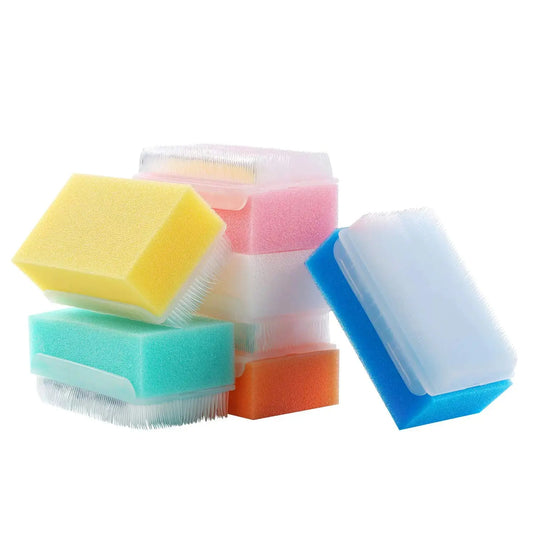 HerPillow Baby Bath Time Sponge Brush- Body Hair and Scalp Cleaning - Gentle on Infant Toddler Sensitive Skin - Great Sensory Feel. (6 Pcs) HerPillow.store