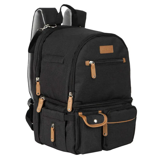 HerPillow Breast Pump Backpack - Cooler and Moistureproof Bag Double Layer for Mother Outdoor Working Backpack with 13 Inch Laptop Compartment Fit Most Breast Pumps（Black） HerPillow.store