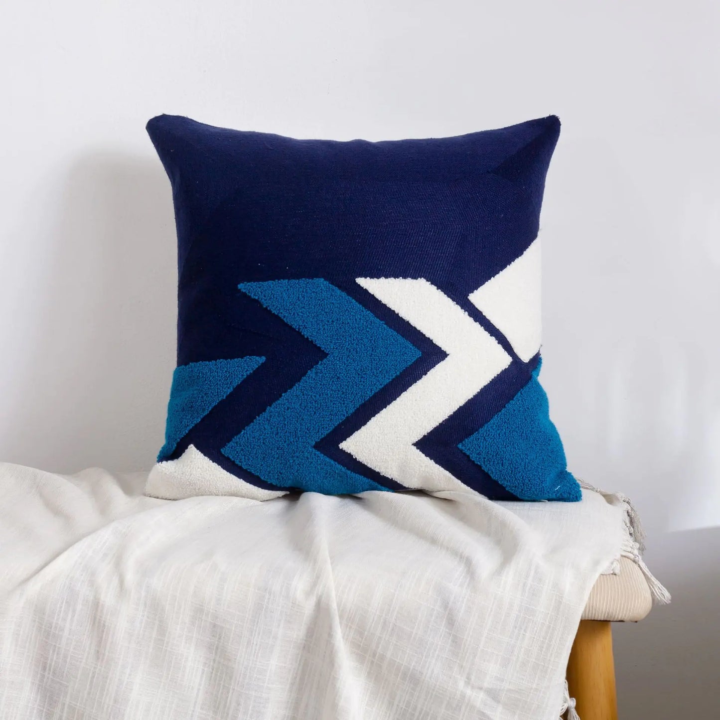 HerPillow Moroccan Embroidered Throw Pillow for Home Decor