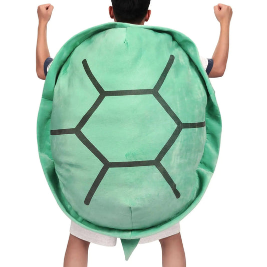 HerPillow 40 Inch Wearable Turtle Shell Pillows Giant Tortoise Plush Pillow Green Turtle Shell Stuffed Animal Costume Plush Toy Funny Dress Up Creative gift HerPillow.store