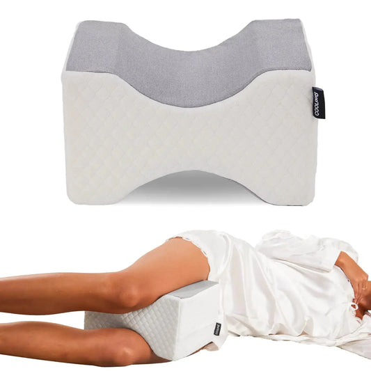 HerPillow Knee Pillow for Side Sleepers Leg & Knee Support Pillow Hip Pillow for Side Sleepers Smooth Spine Pillow Memory Foam Alignment Pillow - Relieve Hip Pain & Sciatica(Grey) HerPillow.store