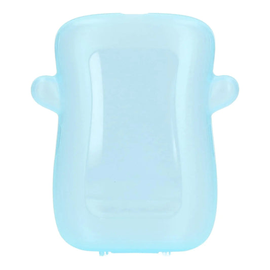 HerPillow Squeeze Proof Baby Food Pouch Holder Prevent Squeeze and Mess Reusable Food Easy to Use for Babies Toddlers Kids (Blue)