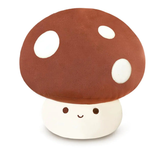 Mushroom Plush Toy Brown Mushroom Plush Pillow 3D Soft