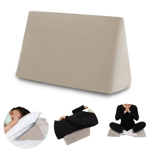 HerPillow Small Wedge Pillow Wedge Pillow for Bed Sores Positioning Pillow Positioning Wedge Yoga Wedge Pillow Mini Wedge Pillow for Laptop Small Wedge Pillow for Chair (1 Unit Apricot) HerPillow.store