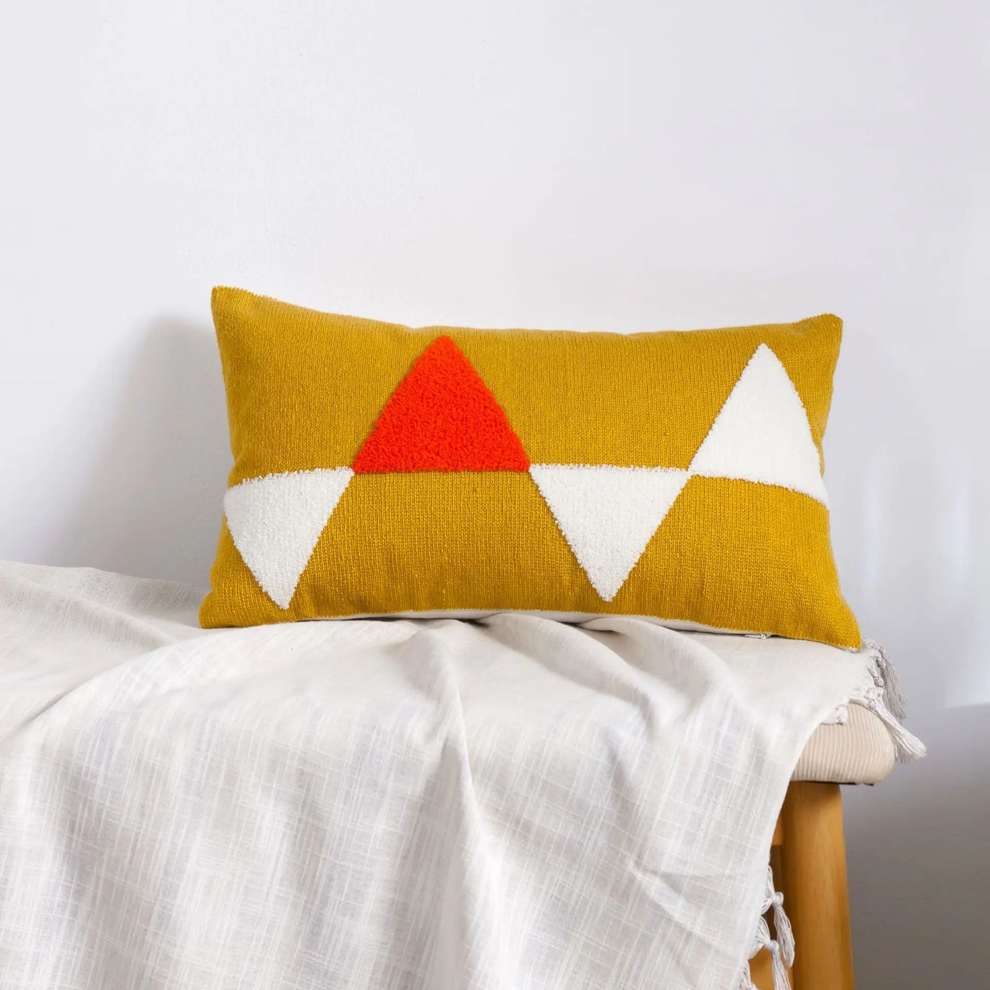 HerPillow Moroccan Embroidered Throw Pillow for Home Decor